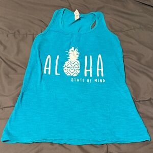 Aloha State of Mind Women's Teal Tank Top